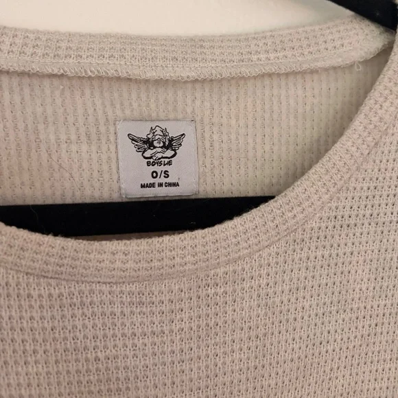 BOYS LIE O/S "STITCH ME UP" THERMAL BOYFRIEND LONGSLEEVE - Picture 3 of 6